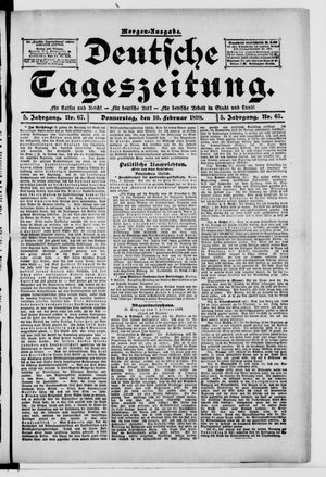 Deutsche Tageszeitung vom 10.02.1898