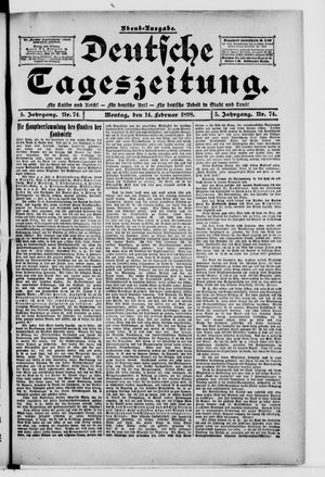 Deutsche Tageszeitung vom 14.02.1898