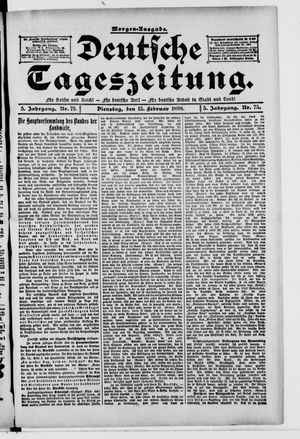 Deutsche Tageszeitung vom 15.02.1898