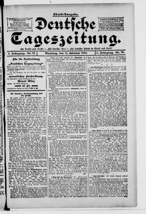 Deutsche Tageszeitung vom 15.02.1898