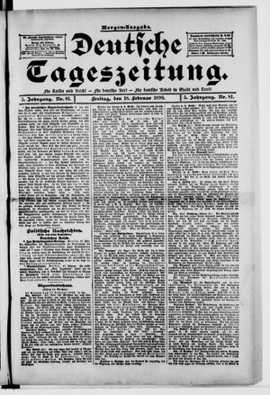 Deutsche Tageszeitung vom 18.02.1898