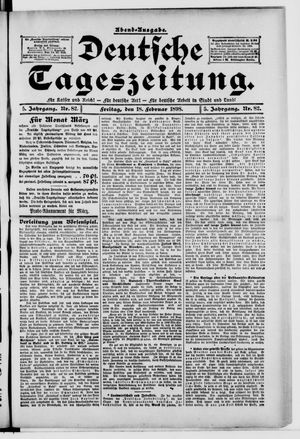 Deutsche Tageszeitung vom 18.02.1898