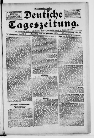 Deutsche Tageszeitung vom 20.02.1898