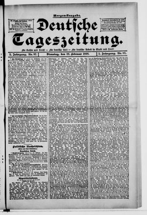 Deutsche Tageszeitung on Feb 22, 1898