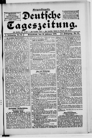 Deutsche Tageszeitung vom 26.02.1898