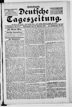 Deutsche Tageszeitung vom 26.02.1898