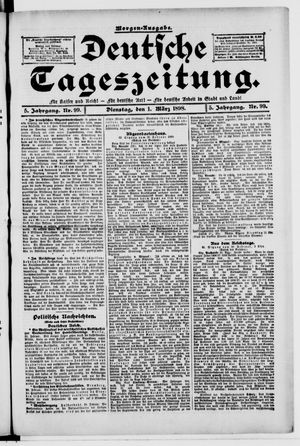 Deutsche Tageszeitung vom 01.03.1898