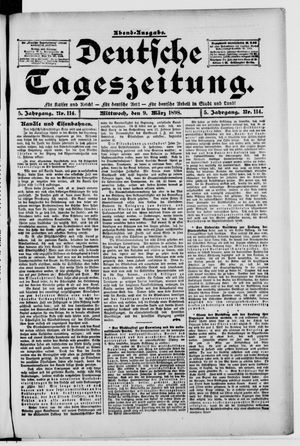 Deutsche Tageszeitung vom 09.03.1898