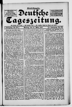 Deutsche Tageszeitung vom 14.03.1898