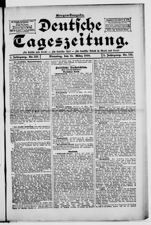 Deutsche Tageszeitung vom 15.03.1898