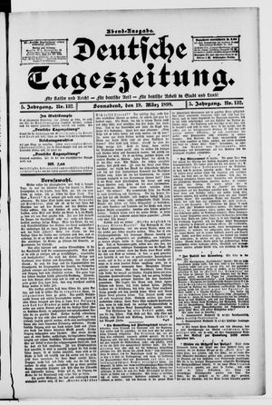 Deutsche Tageszeitung on Mar 19, 1898