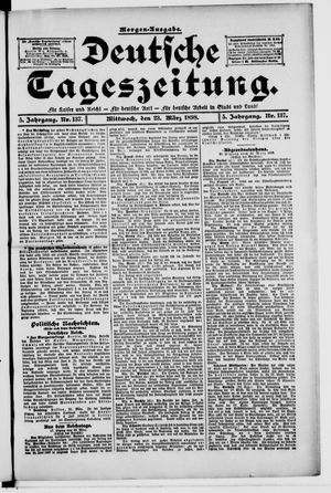 Deutsche Tageszeitung vom 23.03.1898