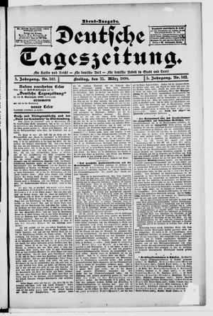 Deutsche Tageszeitung vom 25.03.1898