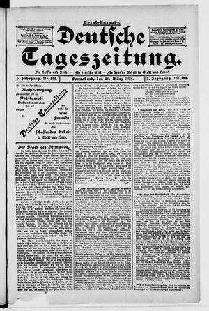 Deutsche Tageszeitung vom 26.03.1898