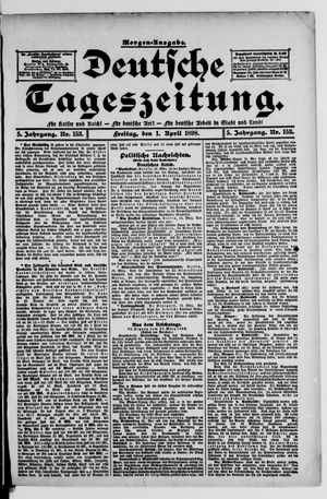 Deutsche Tageszeitung vom 01.04.1898