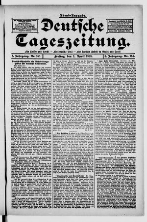 Deutsche Tageszeitung vom 01.04.1898