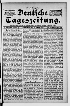Deutsche Tageszeitung vom 07.04.1898