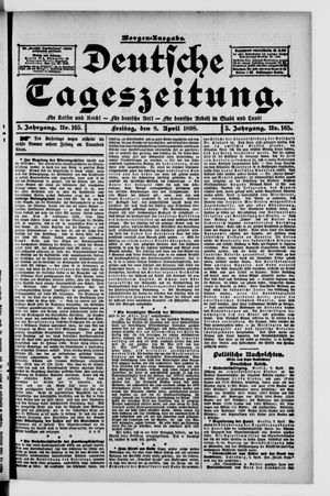 Deutsche Tageszeitung on Apr 8, 1898