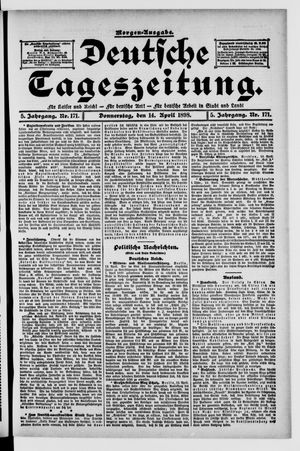 Deutsche Tageszeitung vom 14.04.1898