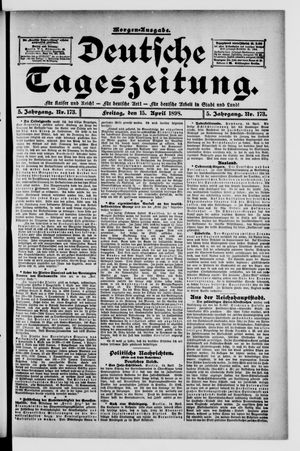 Deutsche Tageszeitung vom 15.04.1898