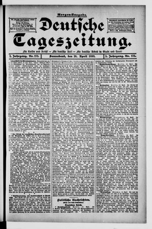 Deutsche Tageszeitung vom 16.04.1898