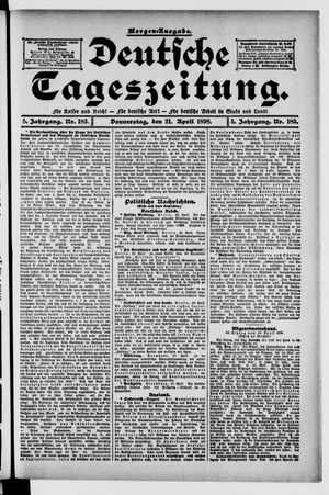 Deutsche Tageszeitung on Apr 21, 1898