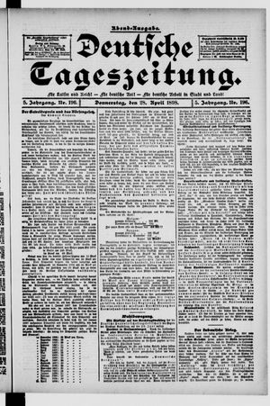 Deutsche Tageszeitung on Apr 28, 1898