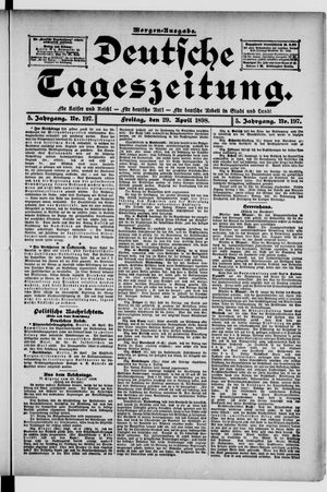 Deutsche Tageszeitung on Apr 29, 1898