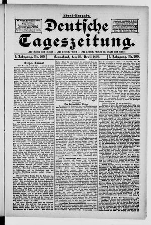 Deutsche Tageszeitung vom 30.04.1898