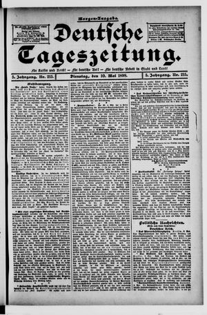 Deutsche Tageszeitung vom 10.05.1898