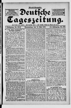 Deutsche Tageszeitung vom 12.05.1898