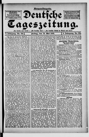 Deutsche Tageszeitung vom 13.05.1898
