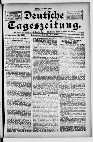 Deutsche Tageszeitung vom 14.05.1898