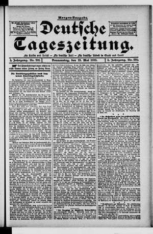 Deutsche Tageszeitung vom 19.05.1898
