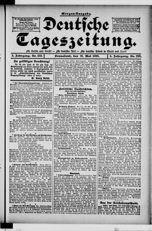 Deutsche Tageszeitung vom 21.05.1898