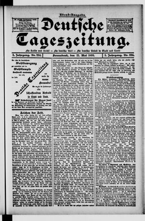 Deutsche Tageszeitung vom 21.05.1898