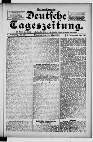 Deutsche Tageszeitung vom 24.05.1898