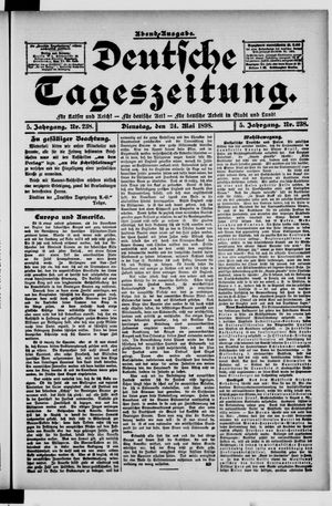 Deutsche Tageszeitung vom 24.05.1898