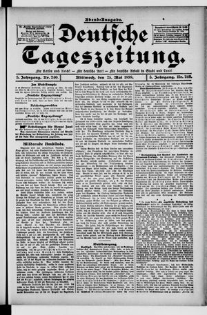 Deutsche Tageszeitung vom 25.05.1898