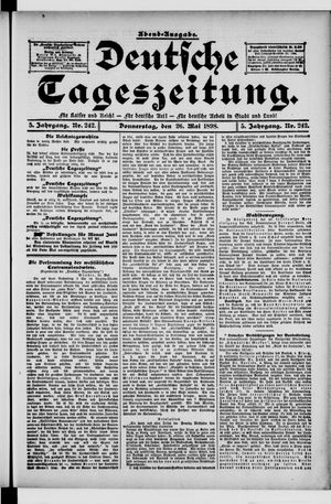 Deutsche Tageszeitung vom 26.05.1898