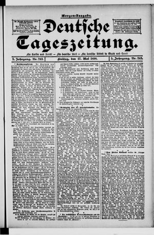 Deutsche Tageszeitung vom 27.05.1898