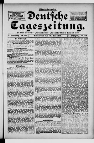 Deutsche Tageszeitung vom 28.05.1898