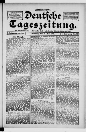 Deutsche Tageszeitung on May 31, 1898