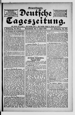 Deutsche Tageszeitung vom 04.06.1898