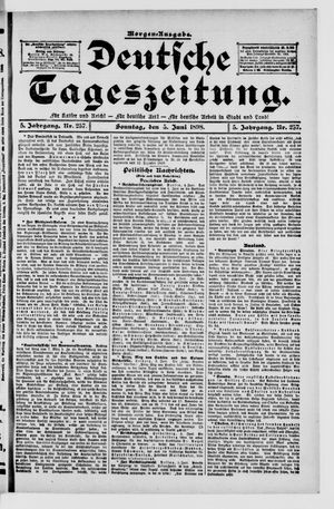 Deutsche Tageszeitung vom 05.06.1898