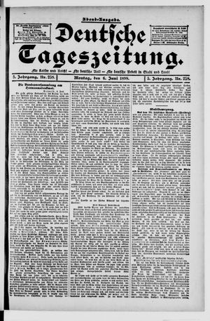 Deutsche Tageszeitung on Jun 6, 1898