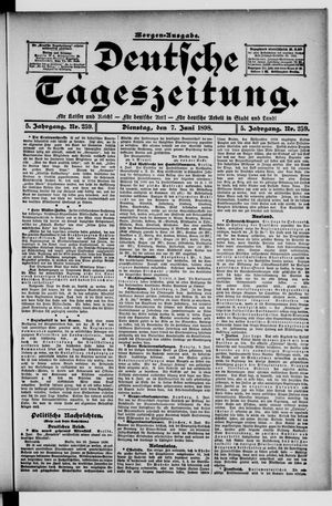 Deutsche Tageszeitung vom 07.06.1898