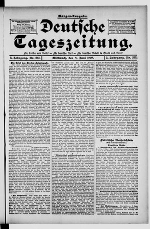Deutsche Tageszeitung vom 08.06.1898