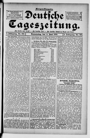 Deutsche Tageszeitung vom 09.06.1898