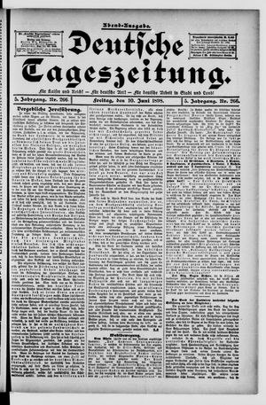 Deutsche Tageszeitung on Jun 10, 1898